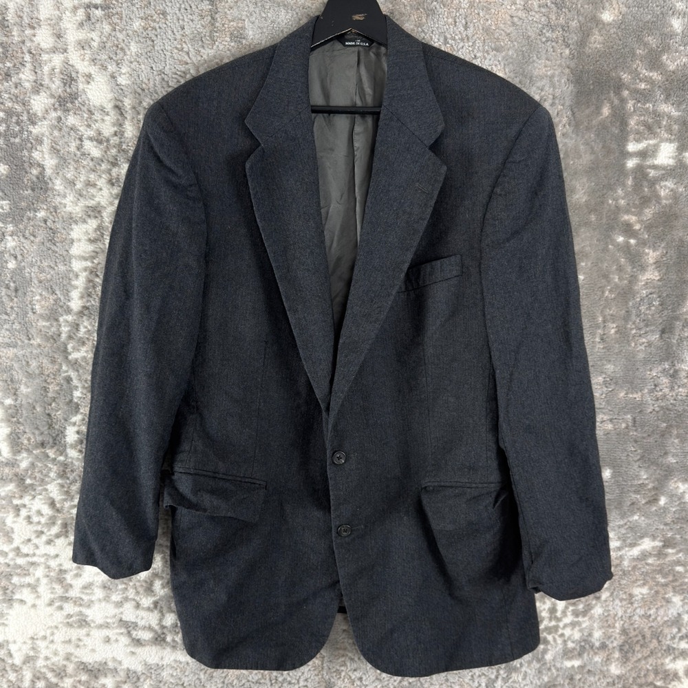 Ralph Lauren Polo University Club 40R Virgin Wool Blazer‎ Jacket Gray Career